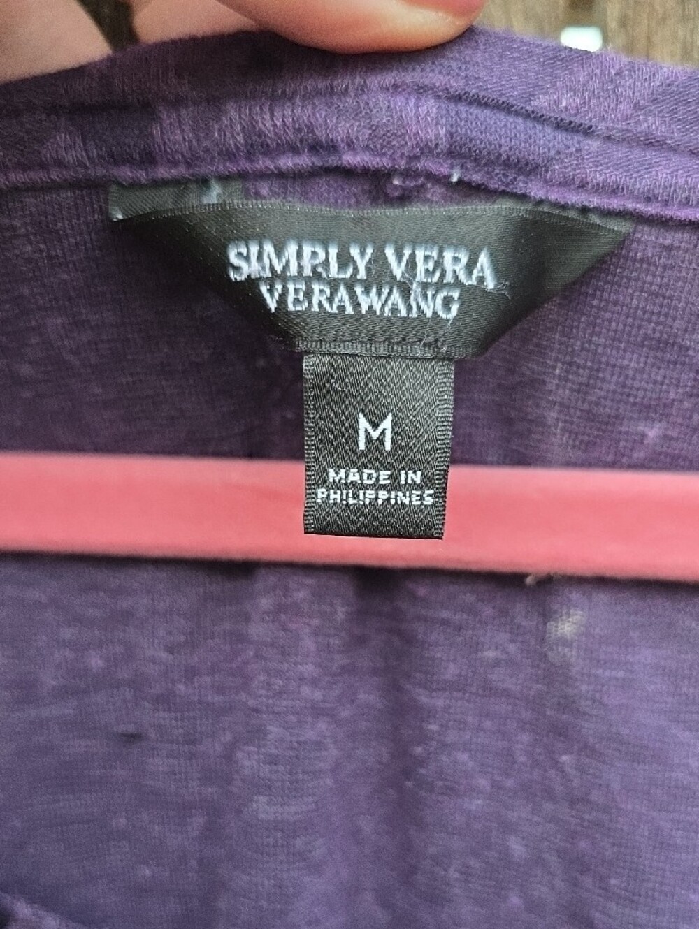 Simply Vera Vera Wang Purple Floral-Texture Tank Top - Picture 2 of 10